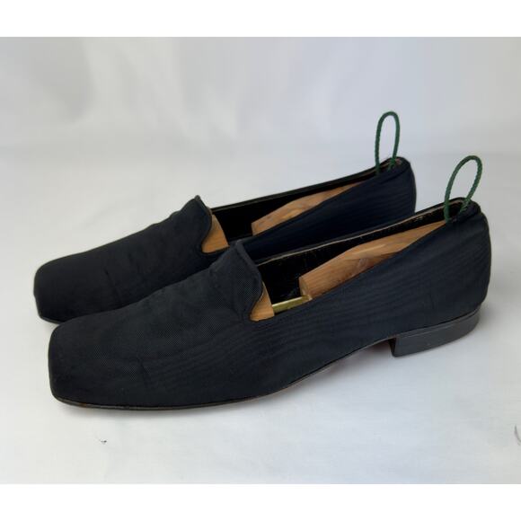 Henry Maxwell London Black Square-Toe Loafers M 10 main image 6